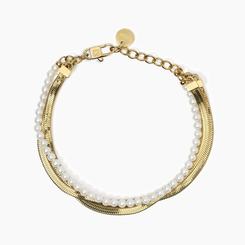 Kidult - Bracciale Style 14 - Acciaio - Perle Conchiglia