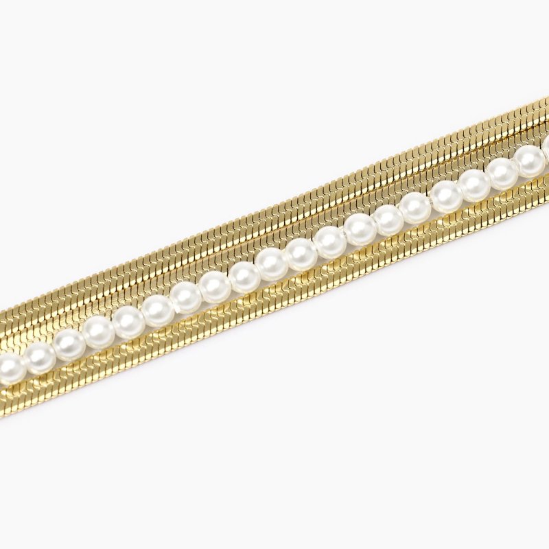 Kidult - Bracciale Style 14 - Acciaio - Perle Conchiglia