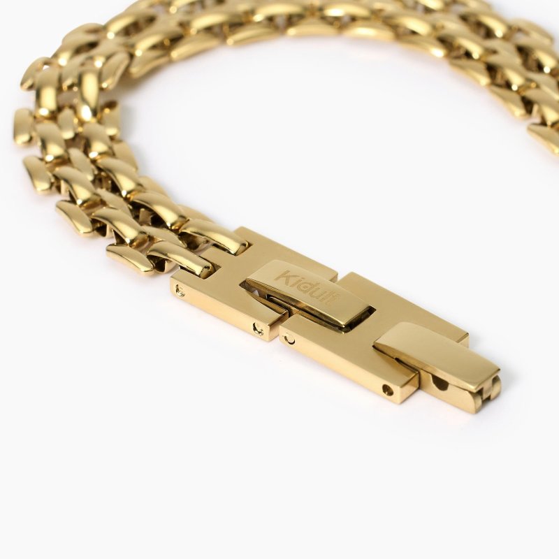 Kidult - Bracciale Panther Style - Acciaio - Pvd Giallo