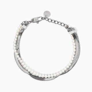 Kidult - Bracciale Style 14 - Acciaio - Perle Conchiglia