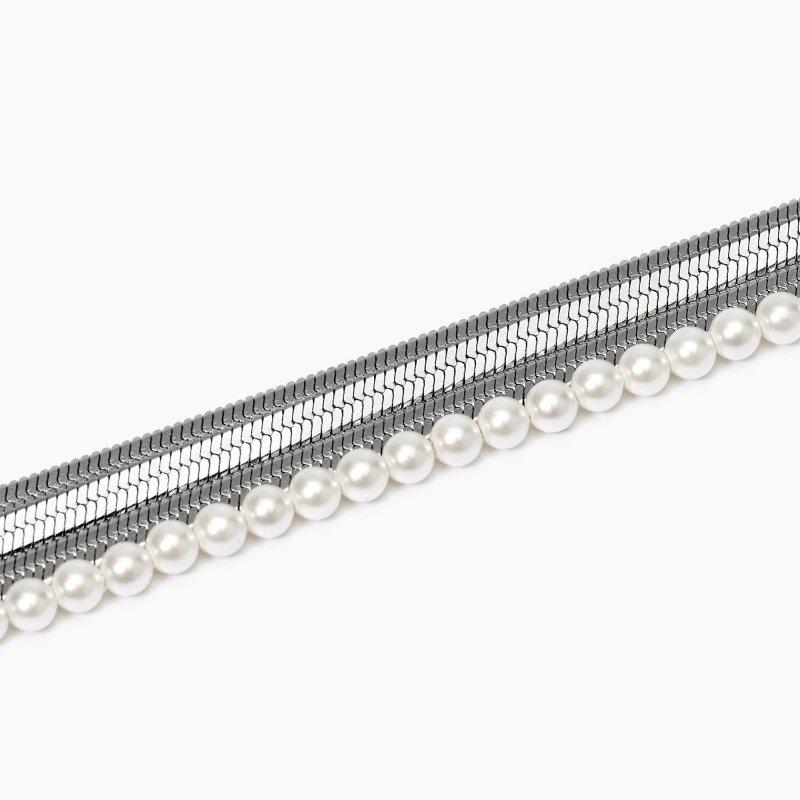Kidult - Bracciale Style 14 - Acciaio - Perle Conchiglia
