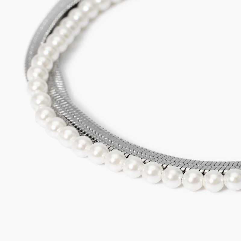 Kidult - Bracciale Style 14 - Acciaio - Perle Conchiglia