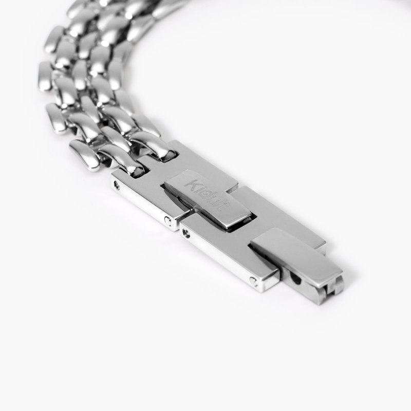 Kidult - Bracciale Panther Style - Acciaio - Regolabile