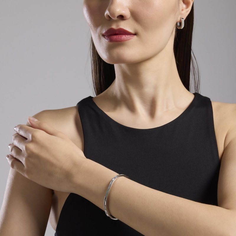 Kidult - Bracciale Rigido Style 21 - Acciaio Dorato - Zirconi