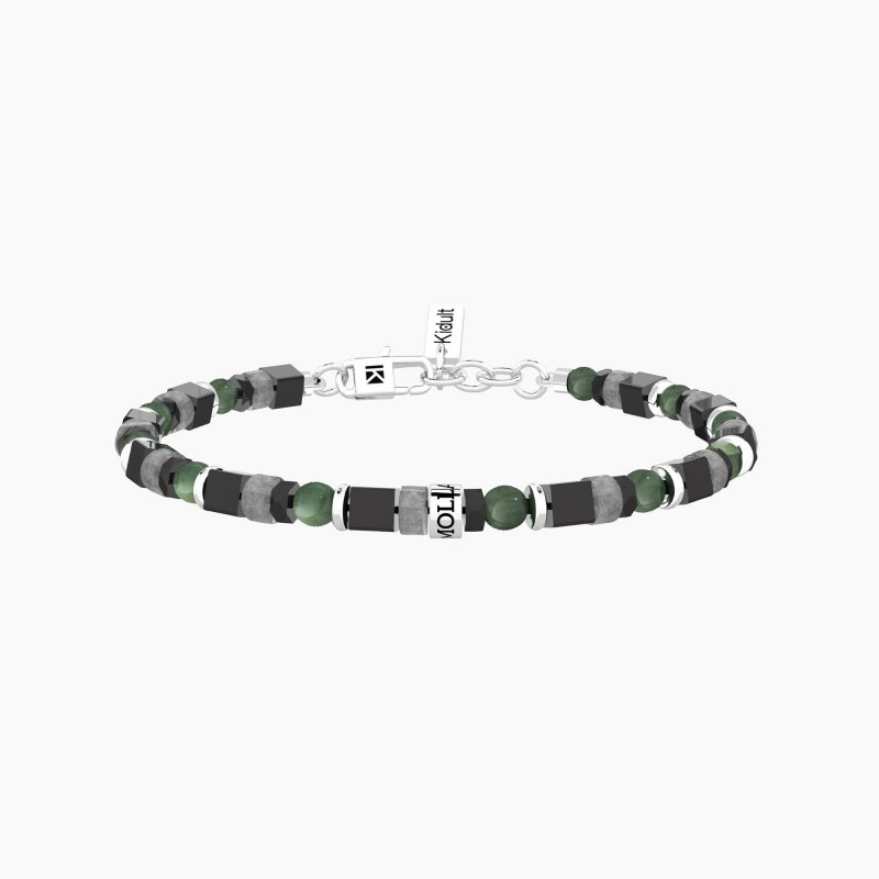 Kidult - Bracciale Uomo - Pietre Multicolor - Mai Mollare