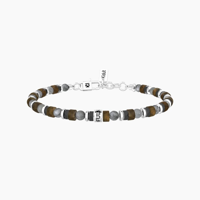 Kidult - Bracciale Uomo Mindfulness - Pietre Multicolor