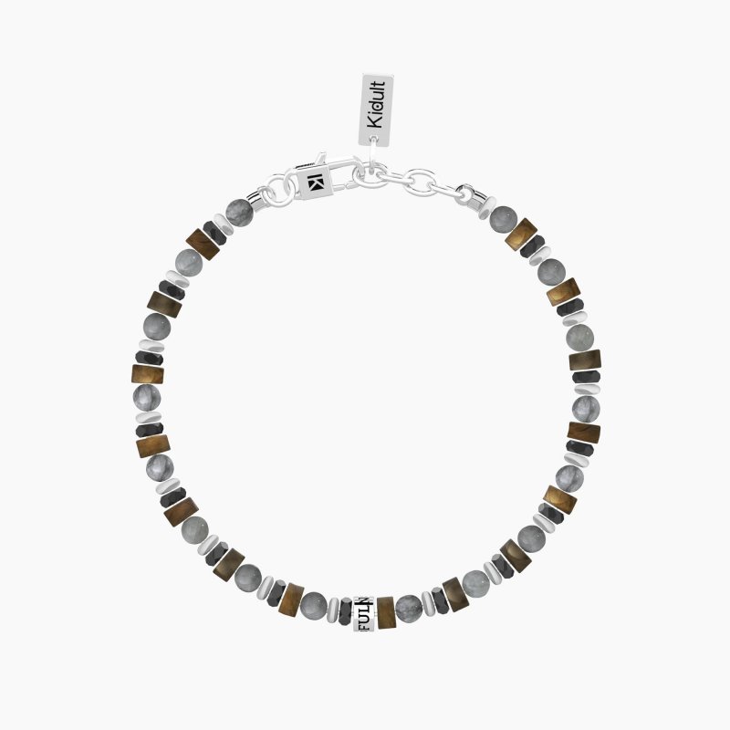 Kidult - Bracciale Uomo Mindfulness - Pietre Multicolor