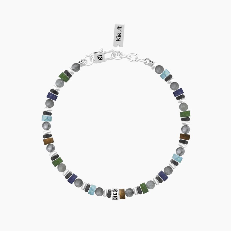 Kidult - Bracciale Uomo - Pietre Multicolor - Carpe Diem