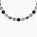 Kidult - Bracciale Uomo Con Agata Nera E Grigia