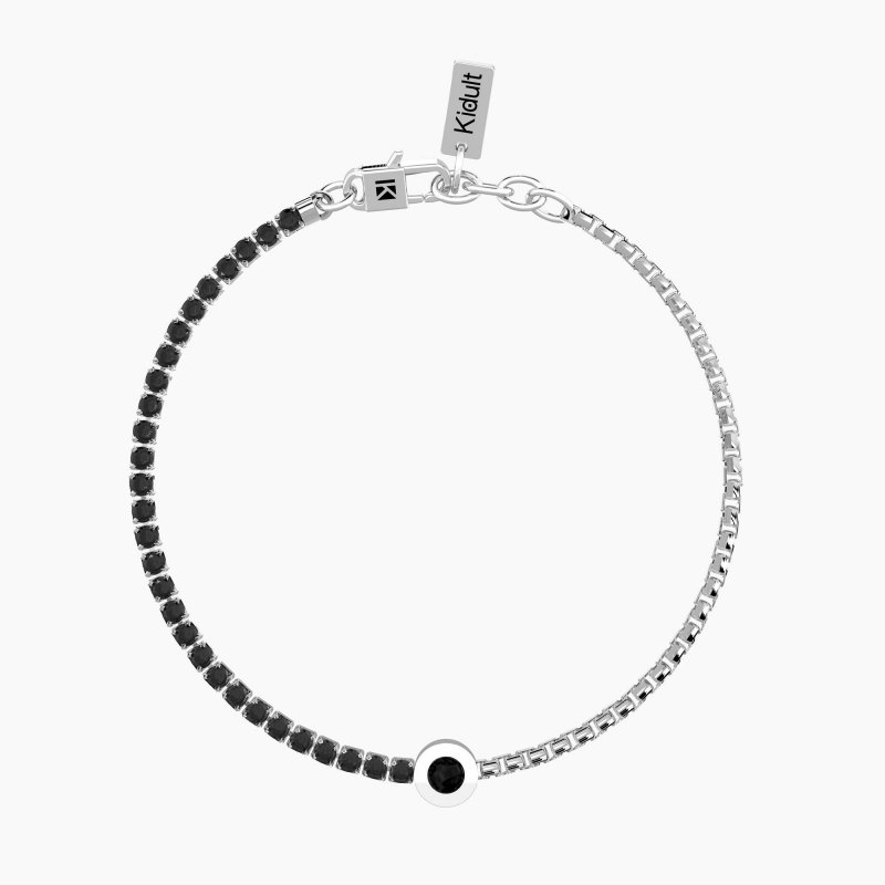 Kidult - Bracciale Tennis Uomo - Acciaio E Zirconi