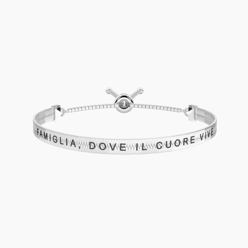Kidult - Bracciale Regolabile - Famiglia - Acciaio