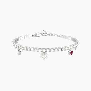 Kidult - Bracciale Tennis - Cuore Love - Acciaio