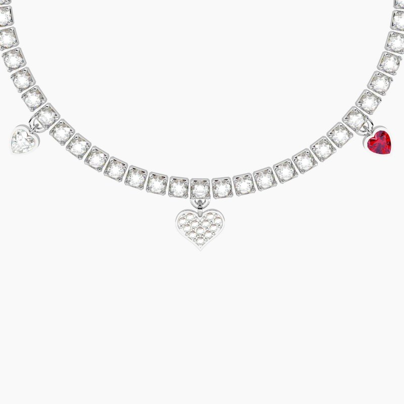 Kidult - Bracciale Tennis - Cuore Love - Acciaio