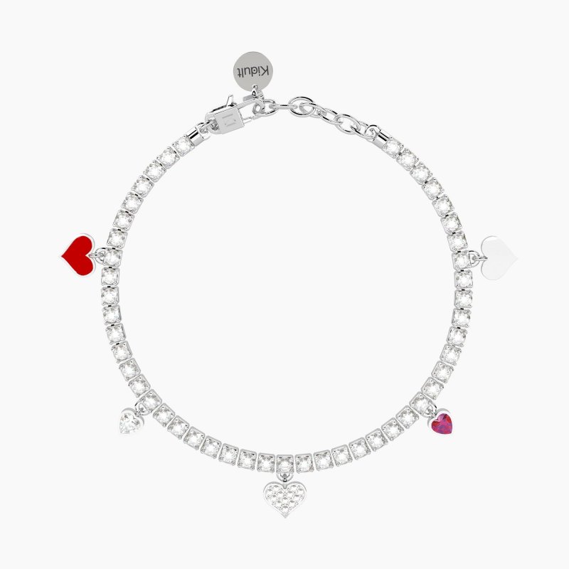 Kidult - Bracciale Tennis - Cuore Love - Acciaio