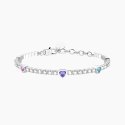 Kidult - Bracciale Tennis - Cristalli - Cuori Multicolor