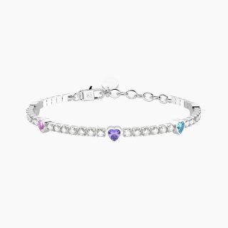 Kidult - Bracciale Tennis - Cristalli - Cuori Multicolor