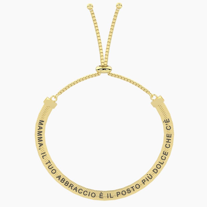 Kidult - Bracciale Mamma - Acciaio Dorato - Regolabile