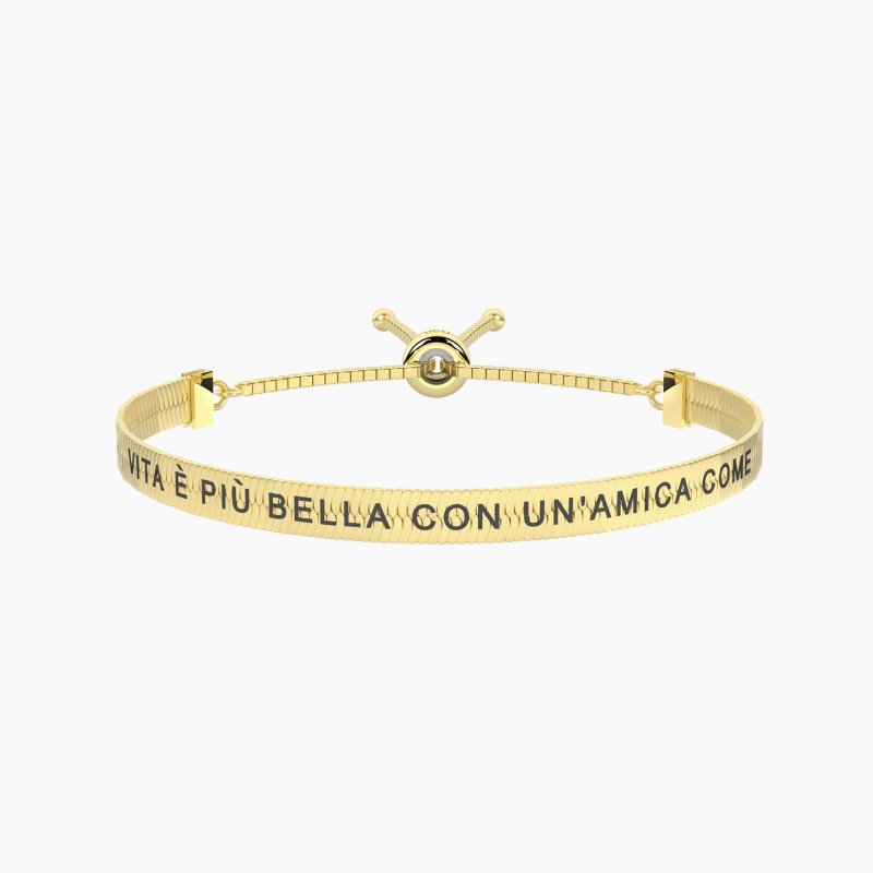 Kidult - Bracciale Amicizia - Acciaio Dorato - Donna