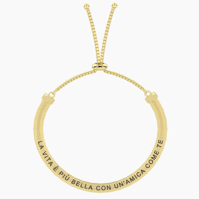 Kidult - Bracciale Amicizia - Acciaio Dorato - Donna