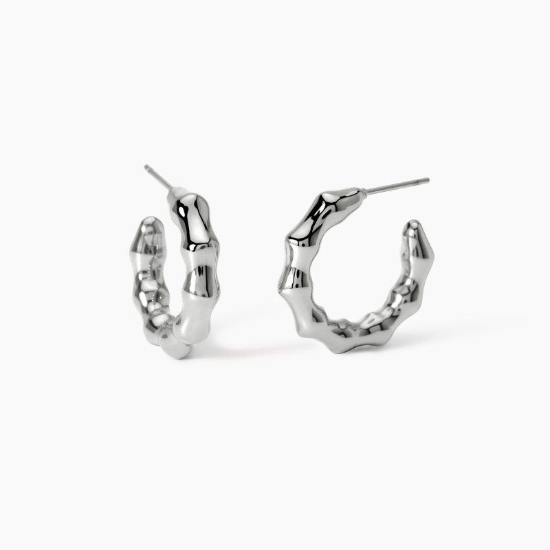 Kidult - Orecchini Bambù - Acciaio 316L - 24,5 Mm