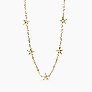 Kidult - Girocollo Dorato - Stelle Marine - Cristalli