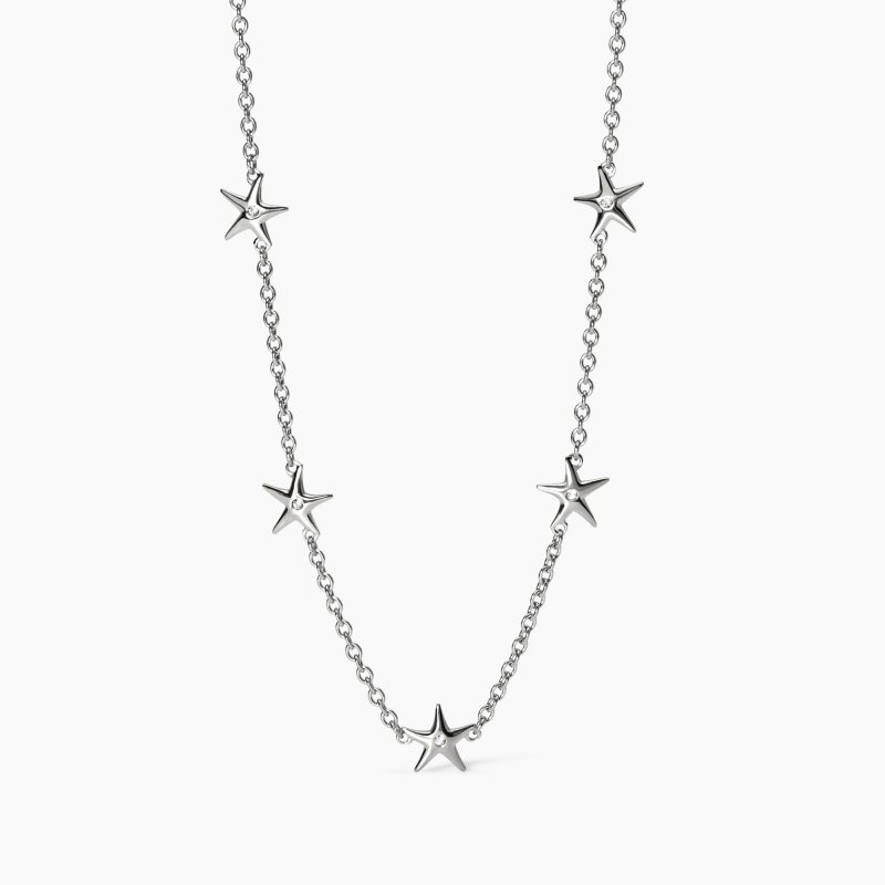 Kidult - Girocollo Con Stelle Marine - Acciaio E Cristalli