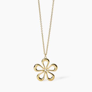 Kidult - Collana In Acciaio Dorato - Fiore Style 17