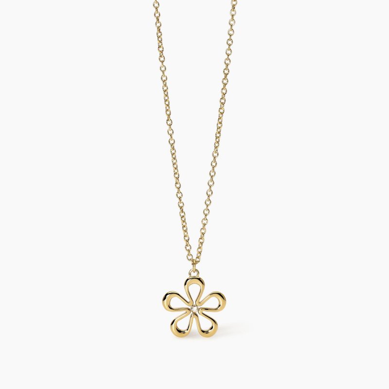 Kidult - Girocollo Style 17 - Acciaio Dorato - Fiore