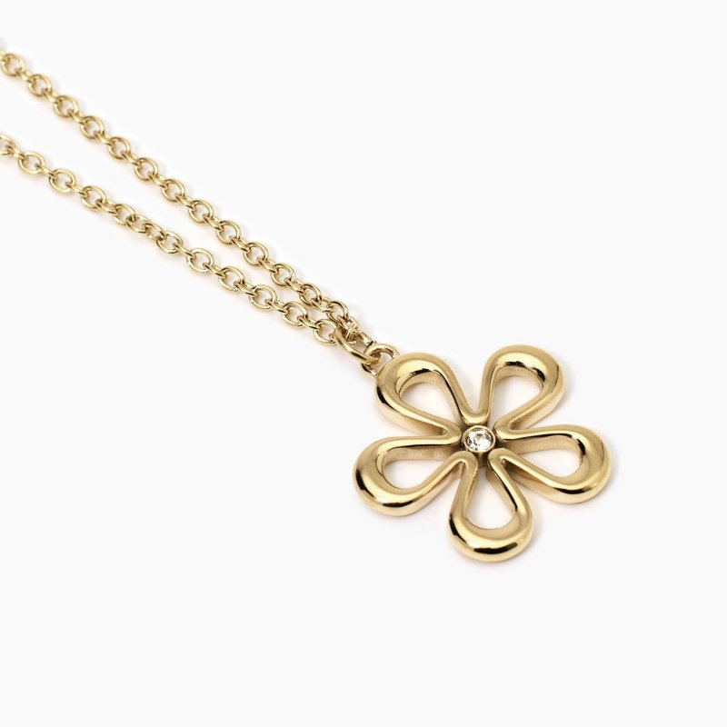 Kidult - Girocollo Style 17 - Acciaio Dorato - Fiore
