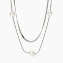 Kidult - Collana Doppia Catena - Perle Conchiglia