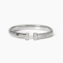 Kidult - Bracciale Tubogas - Cristalli Bianchi - Acciaio