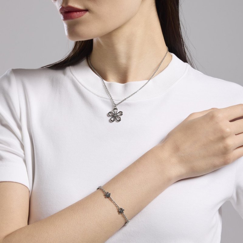 Kidult - Bracciale Con Catena Rolò - Acciaio - Cristalli
