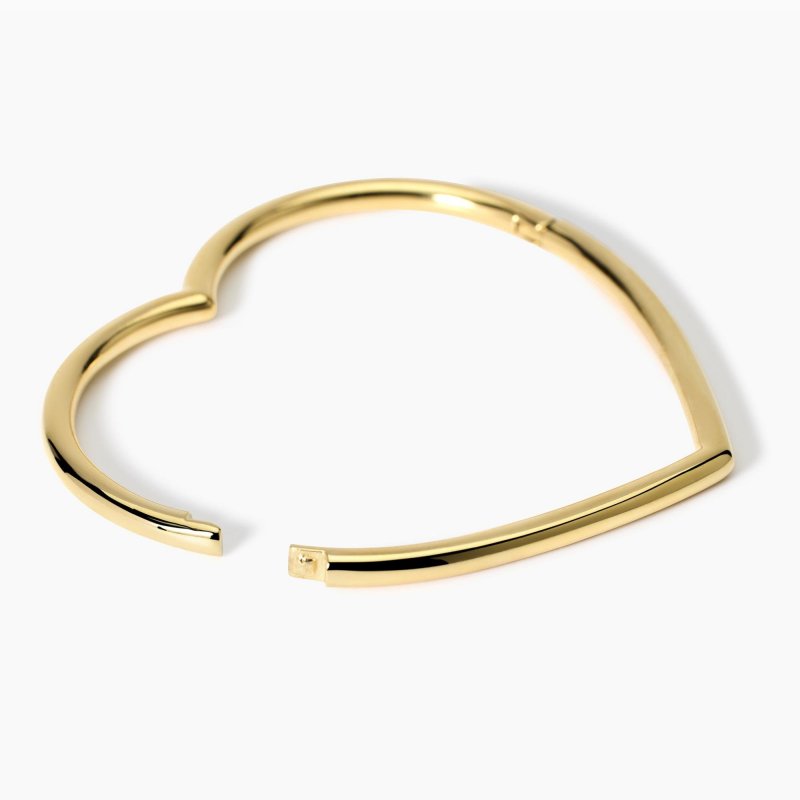 Kidult - Bracciale Rigido Cuore - Acciaio Dorato