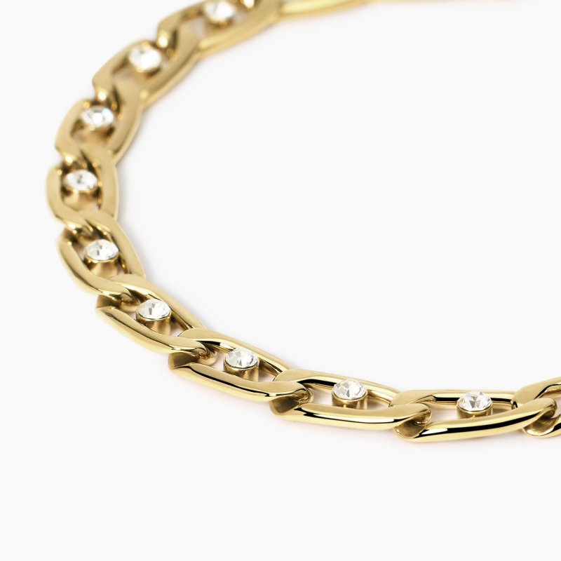 Kidult - Bracciale Style 06 - Acciaio Dorato - Cristalli