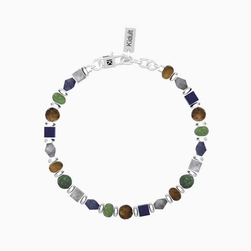 Kidult - Bracciale Uomo - Pietre Multicolor - Energia