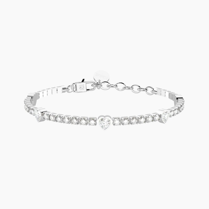 Kidult - Bracciale Tennis - Cristalli - Cuori Zirconi