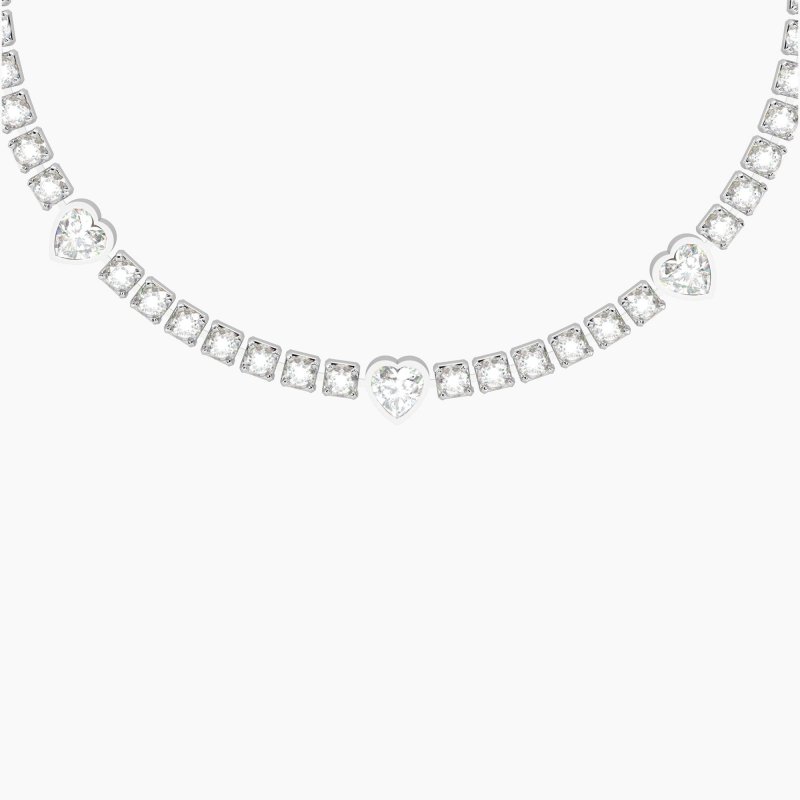 Kidult - Bracciale Tennis - Cristalli - Cuori Zirconi