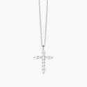 Mabina - Girocollo Con Pendente Croce - Argento Zirconi