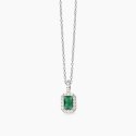 Mabina - Girocollo Smeraldo Sintetico - Argento 925