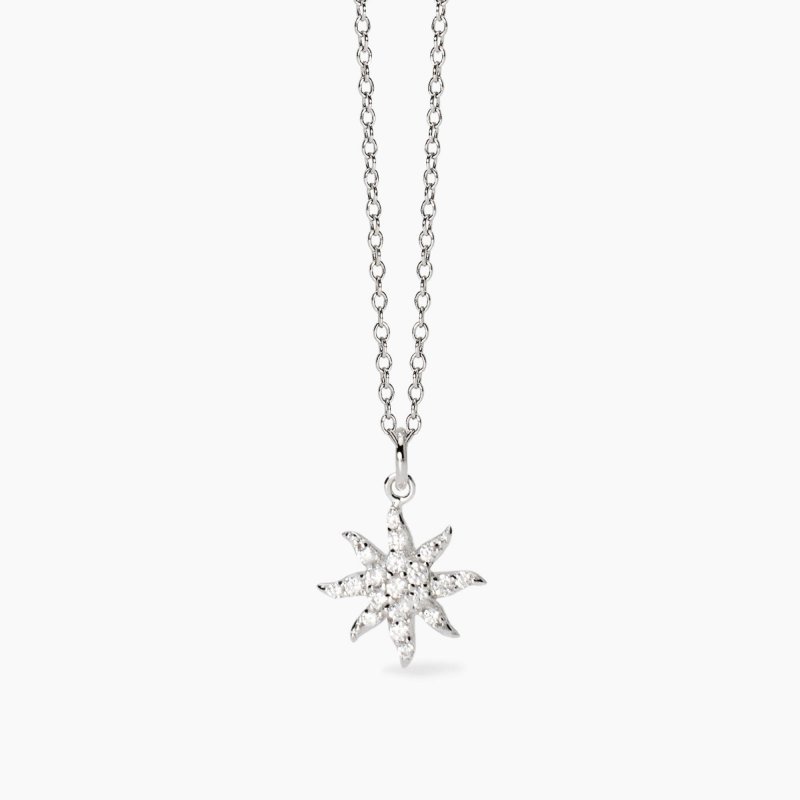 Mabina - Girocollo Con Sole - Argento - Zirconi