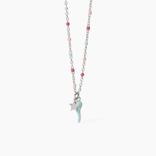 Mabina - Girocollo Multicolor Bambina - Argento Rodiato