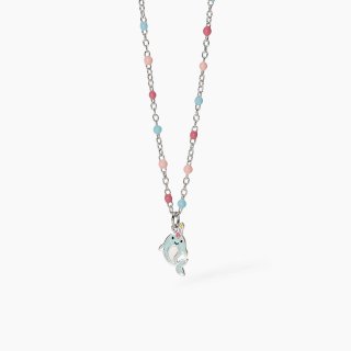 Mabina - Girocollo Delfina - Argento Rodiato - Multicolor