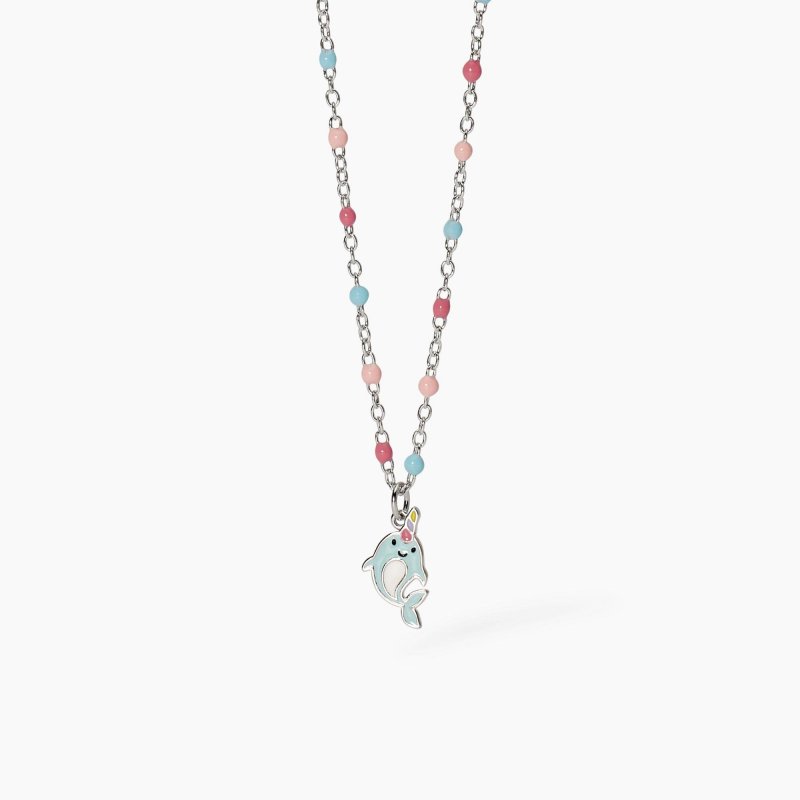 Mabina - Girocollo Delfina - Argento Rodiato - Multicolor
