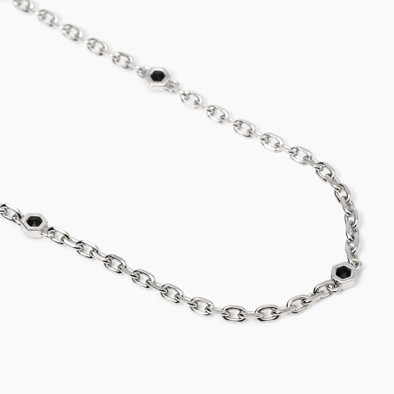 Mabina - Collana Uomo City Square - Argento - Zirconi