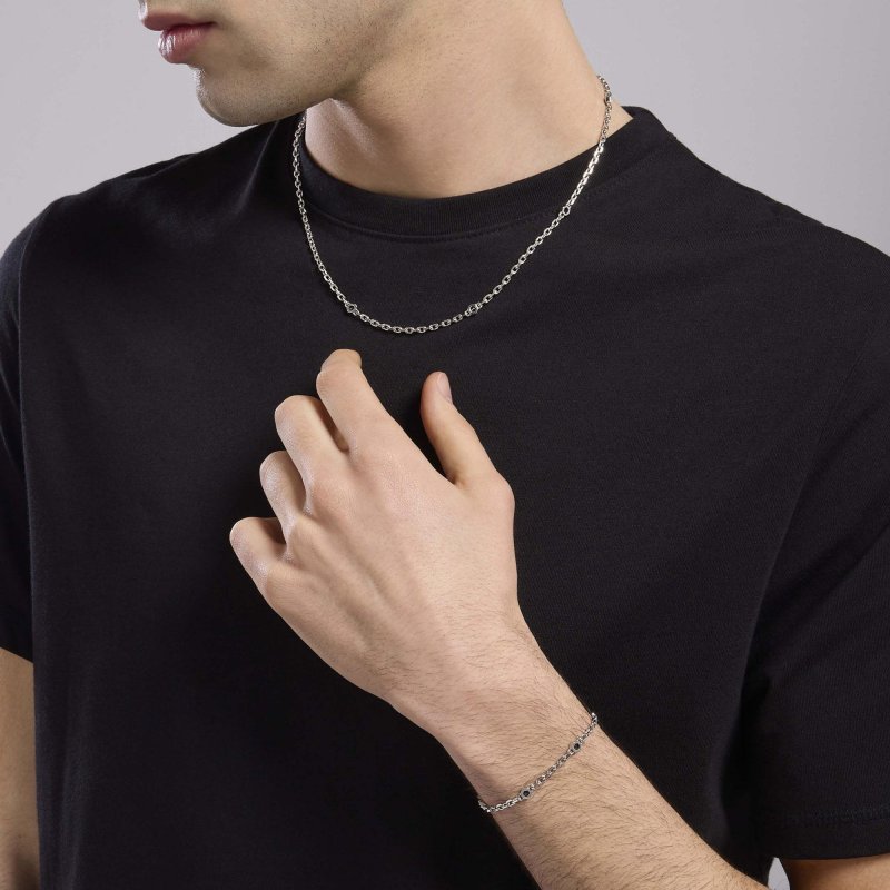 Mabina - Collana Uomo City Square - Argento - Zirconi