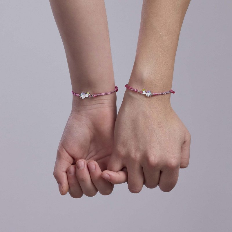 Mabina - Set Di Bracciali Amicizia - Argento E Nylon