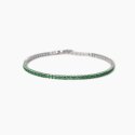 Mabina - Bracciale Tennis Uomo - Smeraldi Sintetici - Argento