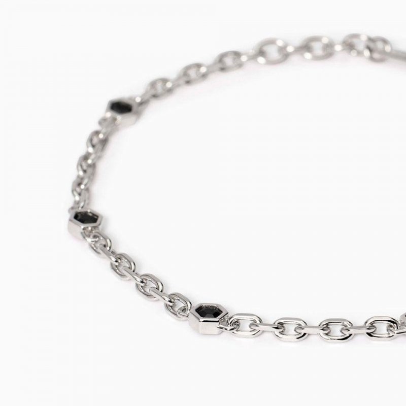 Mabina - Bracciale Uomo - Catena Forzatina - Zirconi