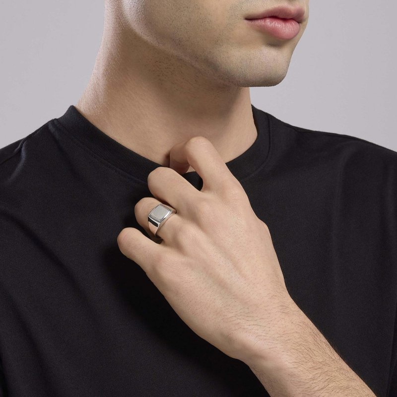 Mabina - Anello Chevalier Uomo - Argento Rodiato