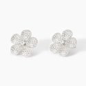 Mabina - Orecchini A Fiore - Zirconi Bianchi - Argento